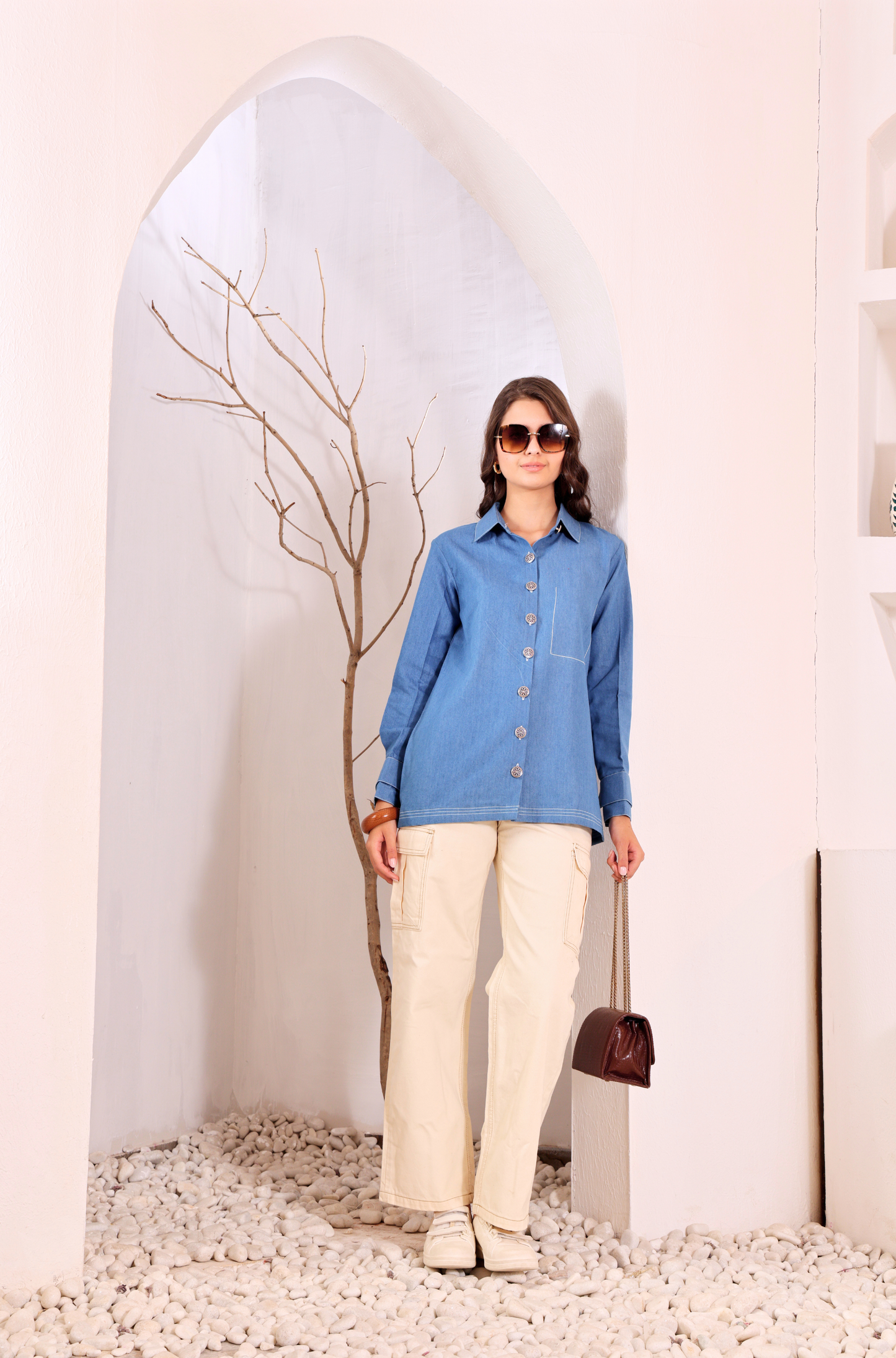 Sera Long Denim Shirt