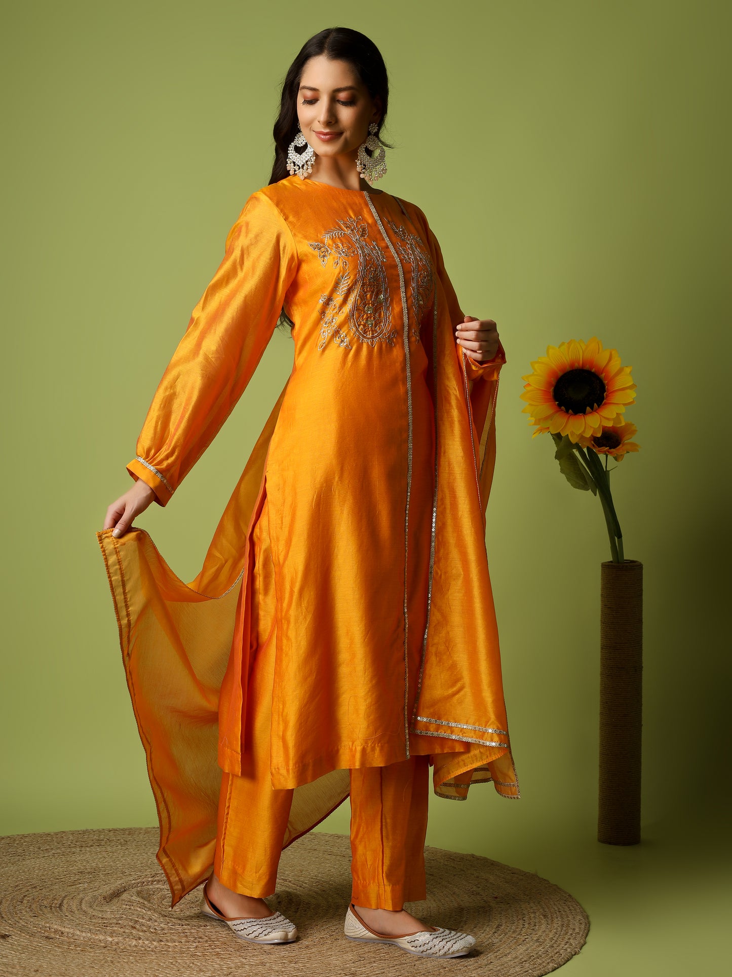 MEHAR ORANGE SUIT