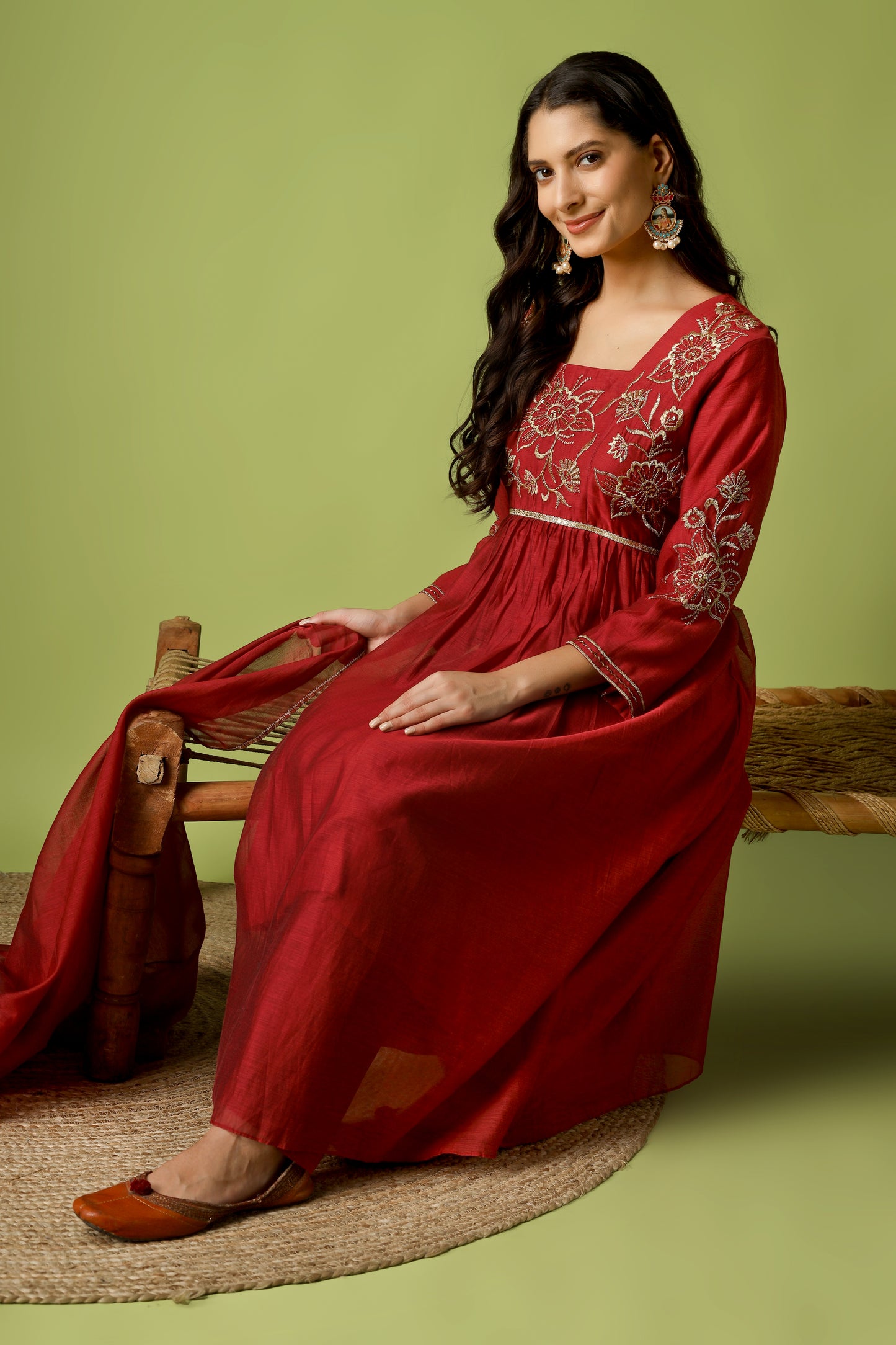 GULZAR MAROON SUIT