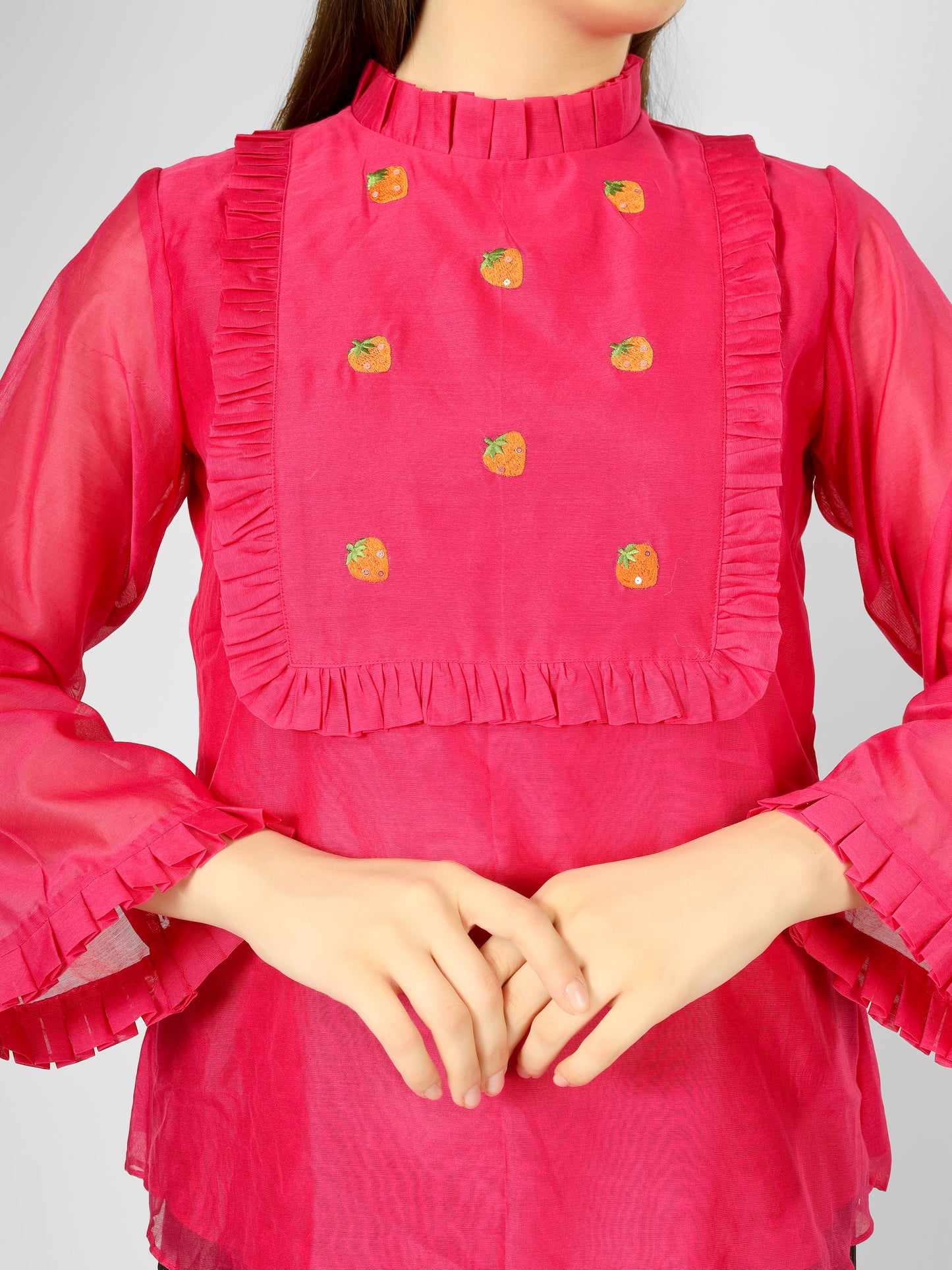FUCHSIA STRAWBERRY TOP