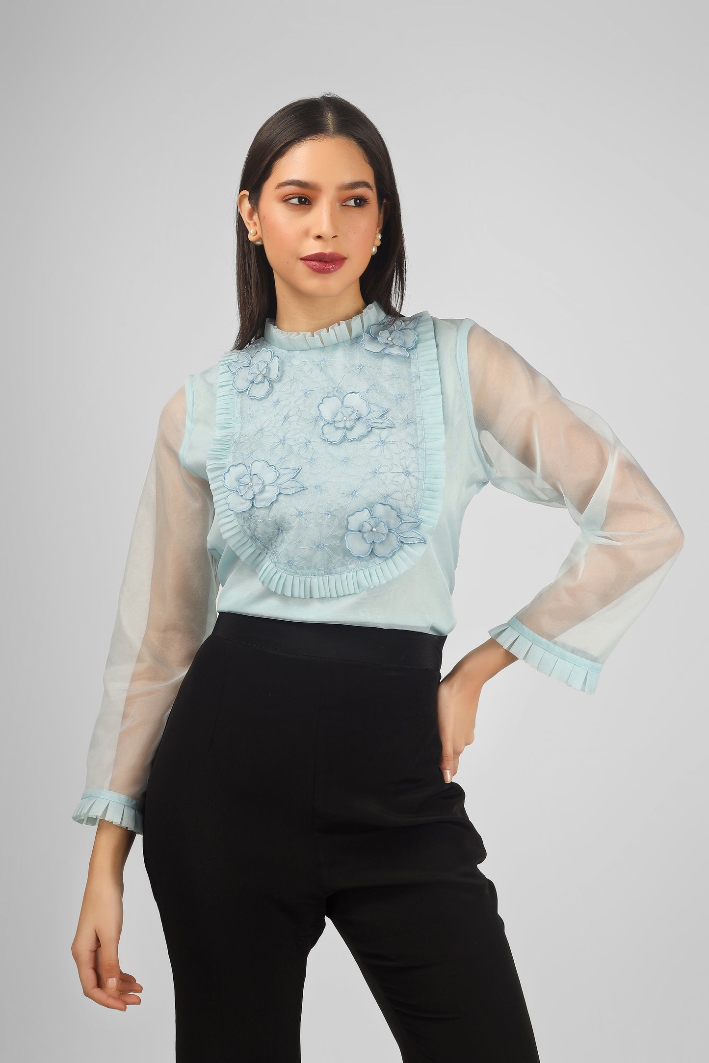 CAMILLIA ICE BLUE TOP