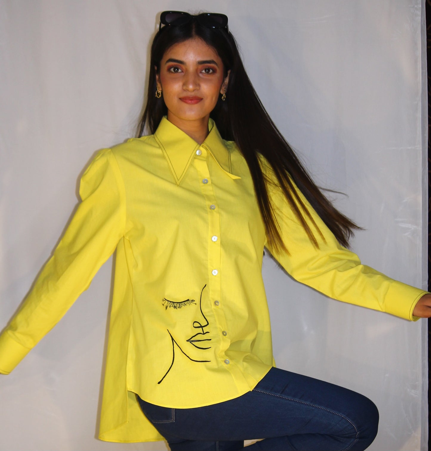 Eyelash Yellow Shirt