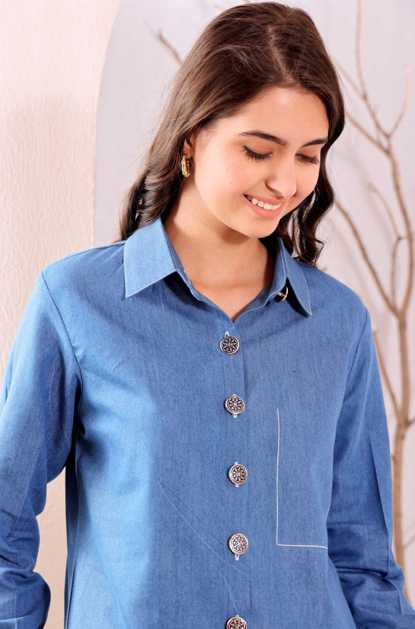 Sera Long Denim Shirt