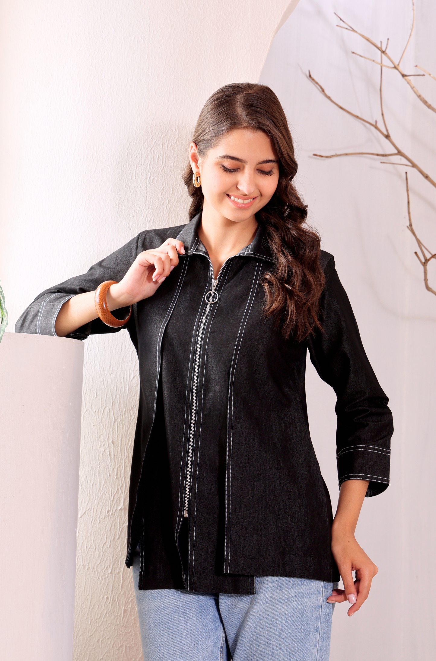 Venn Zip Denim Jacket