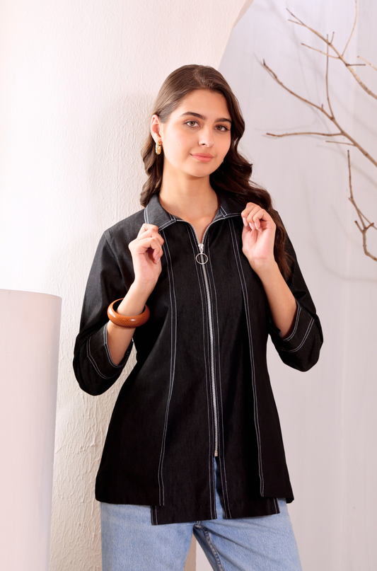 Venn Zip Denim Jacket