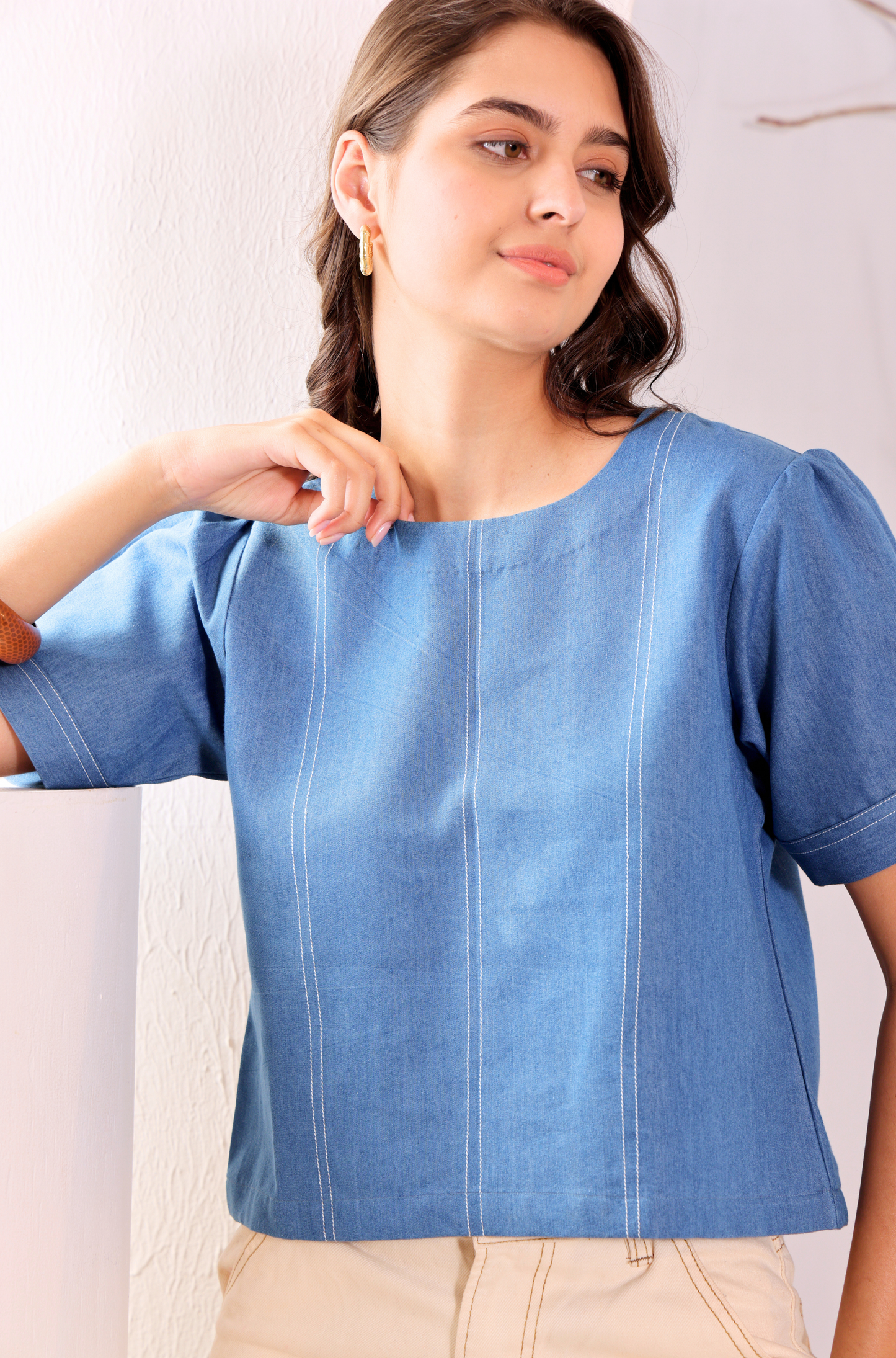 Amy Denim Top