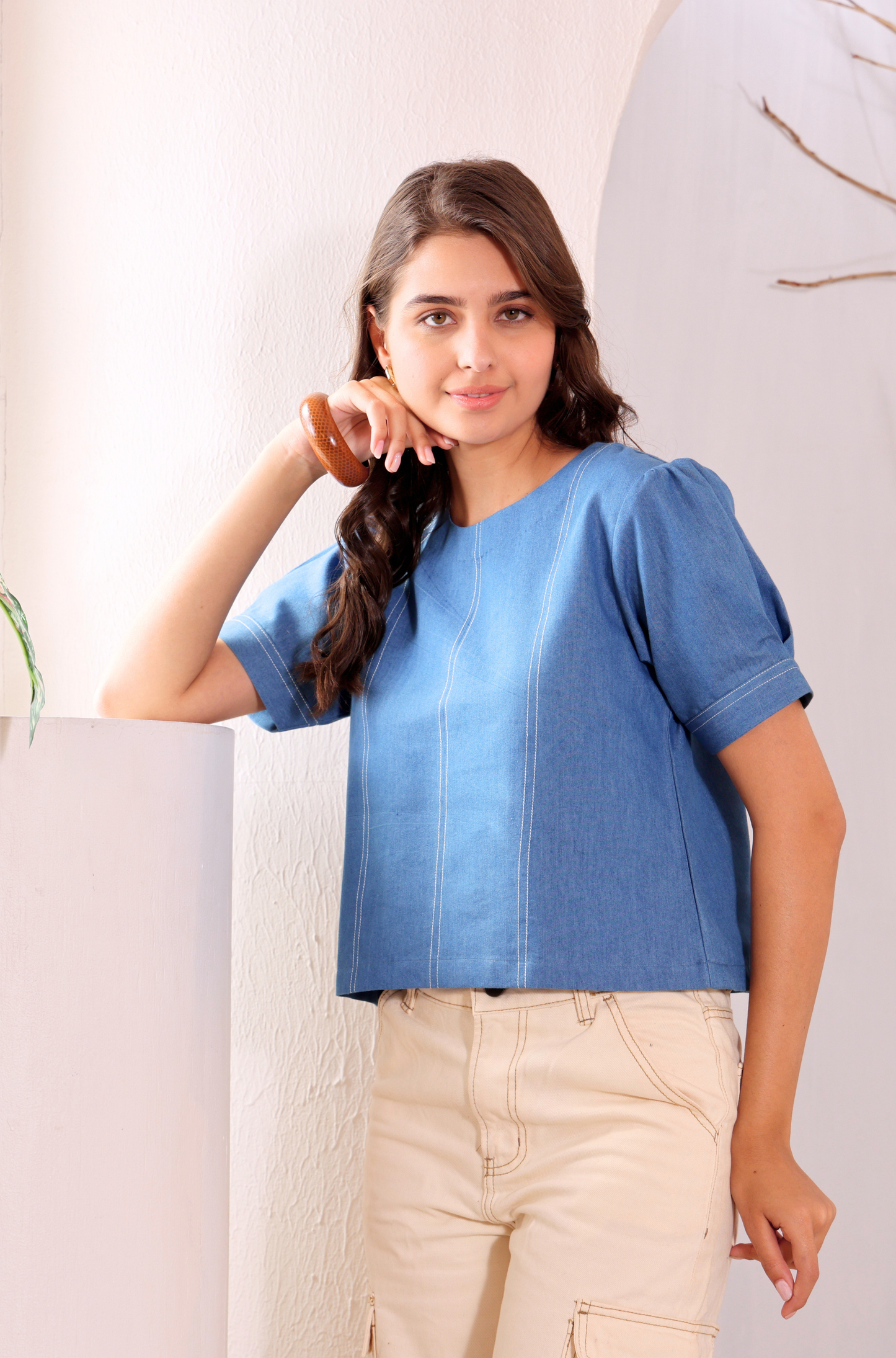 Amy Denim Top