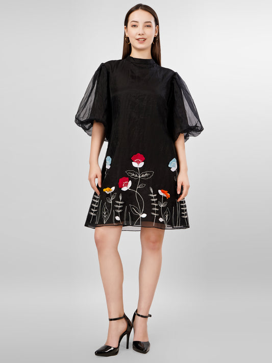 FLEUR BLACK DRESS
