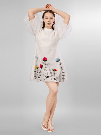 FLEUR WHITE DRESS
