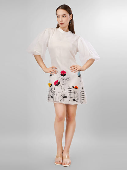 FLEUR WHITE DRESS