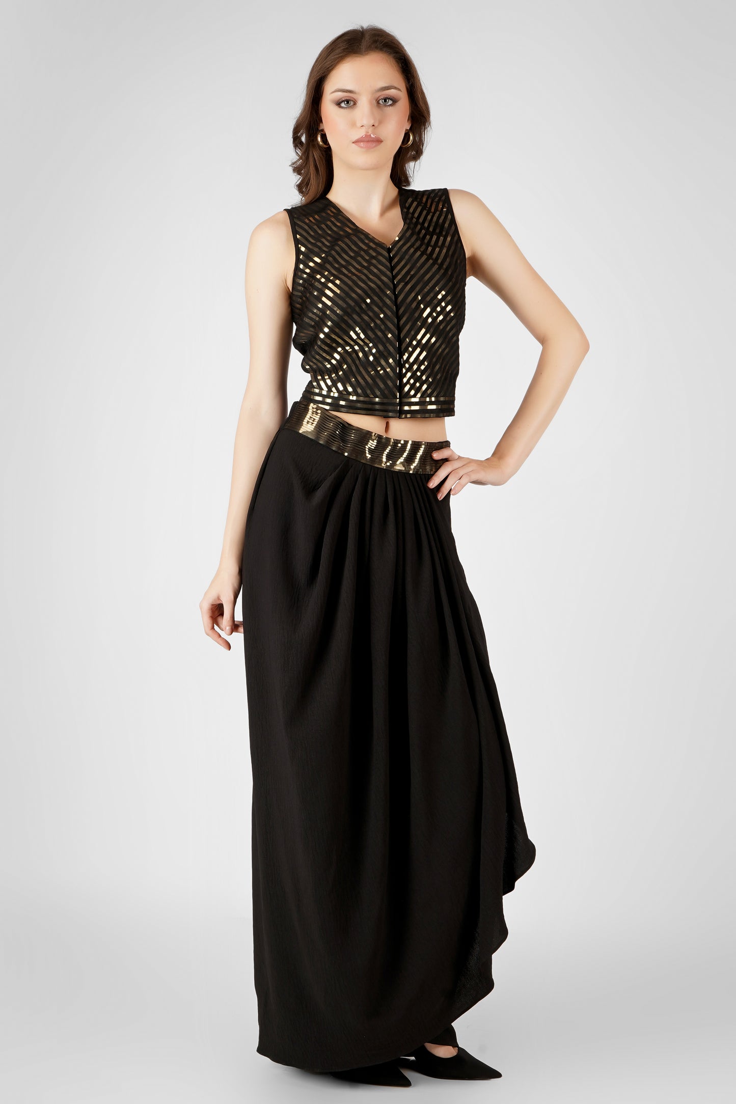 SERENE BLACK SKIRT SET