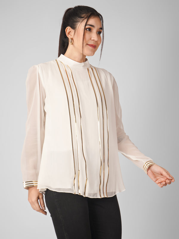 Amber Top White