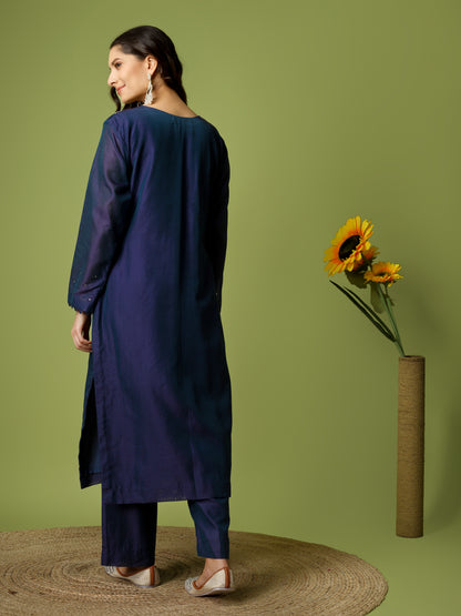 PHOOLWARI BLUE SUIT