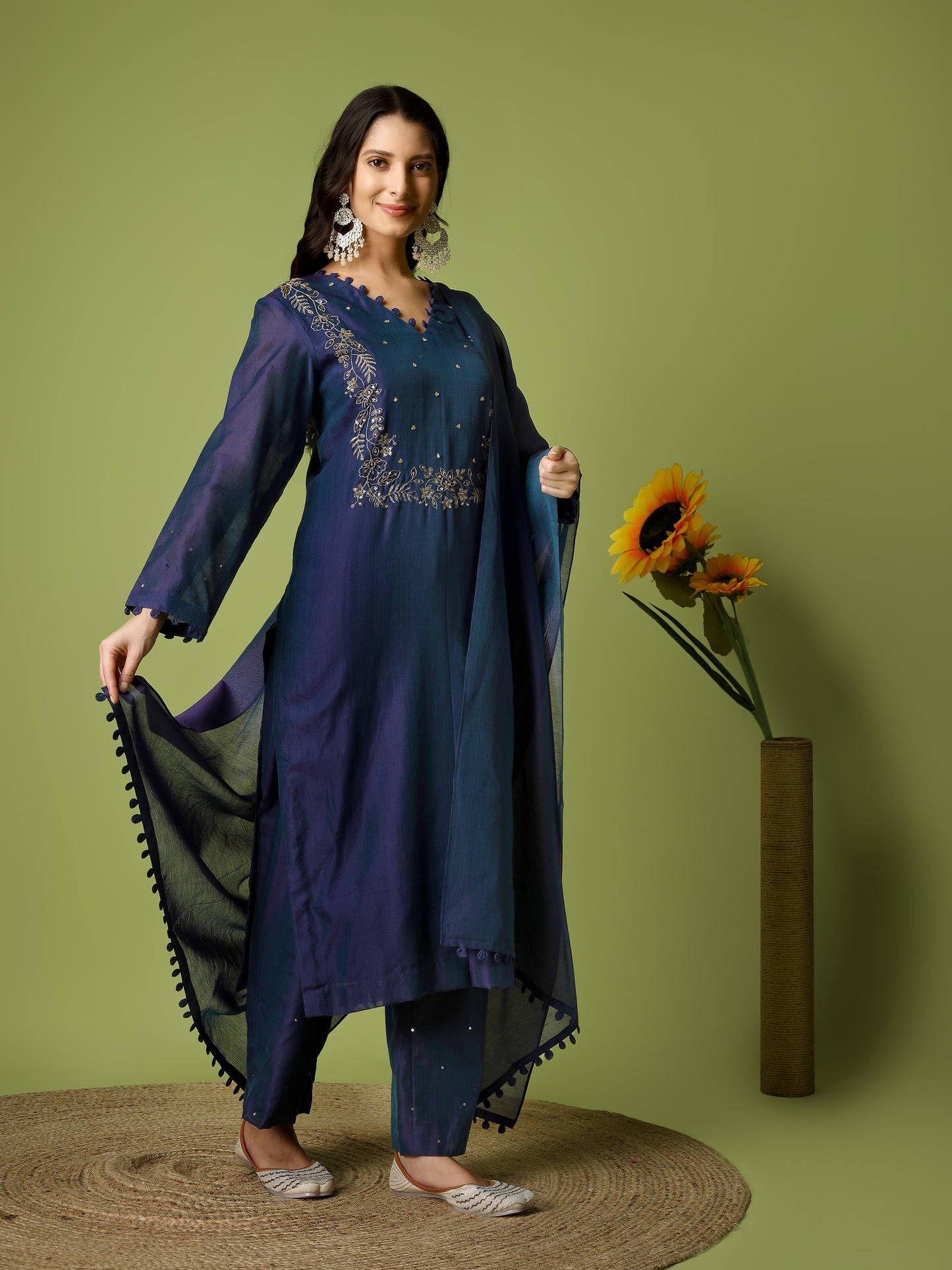 PHOOLWARI BLUE SUIT