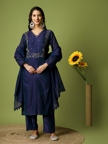 PHOOLWARI BLUE SUIT