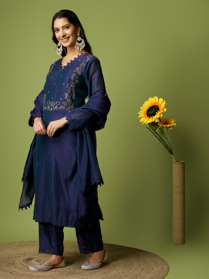 PHOOLWARI BLUE SUIT
