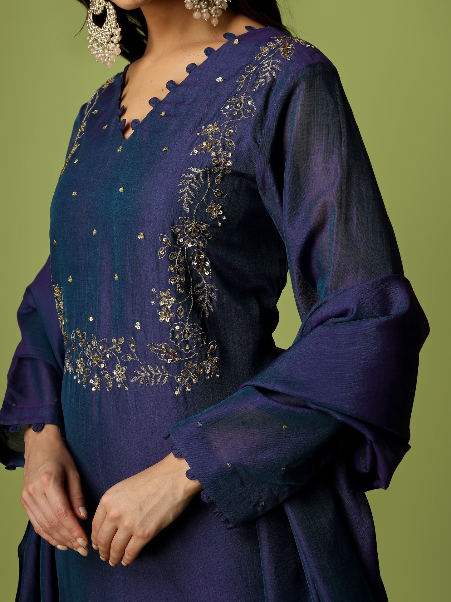 PHOOLWARI BLUE SUIT