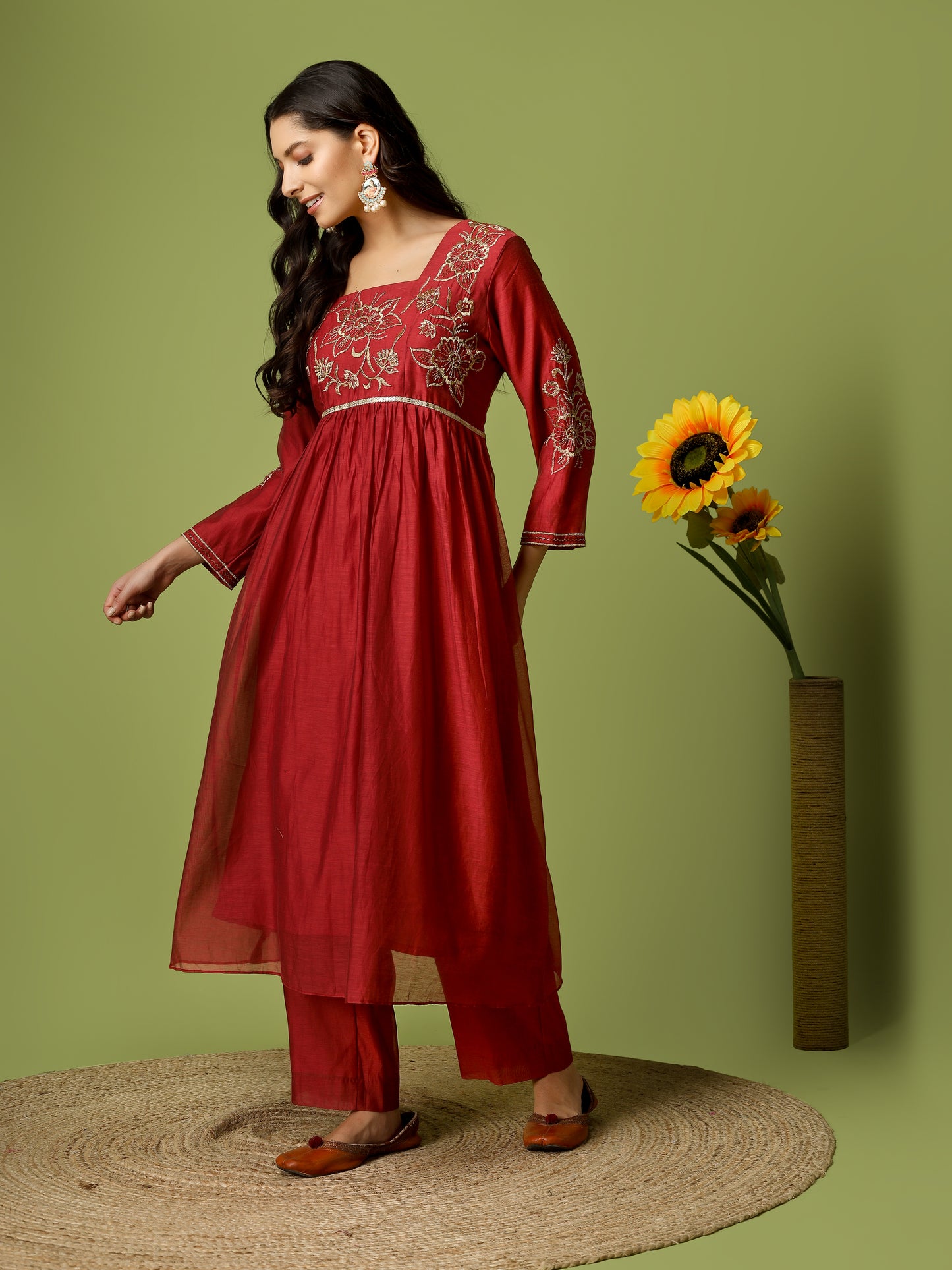 GULZAR MAROON SUIT