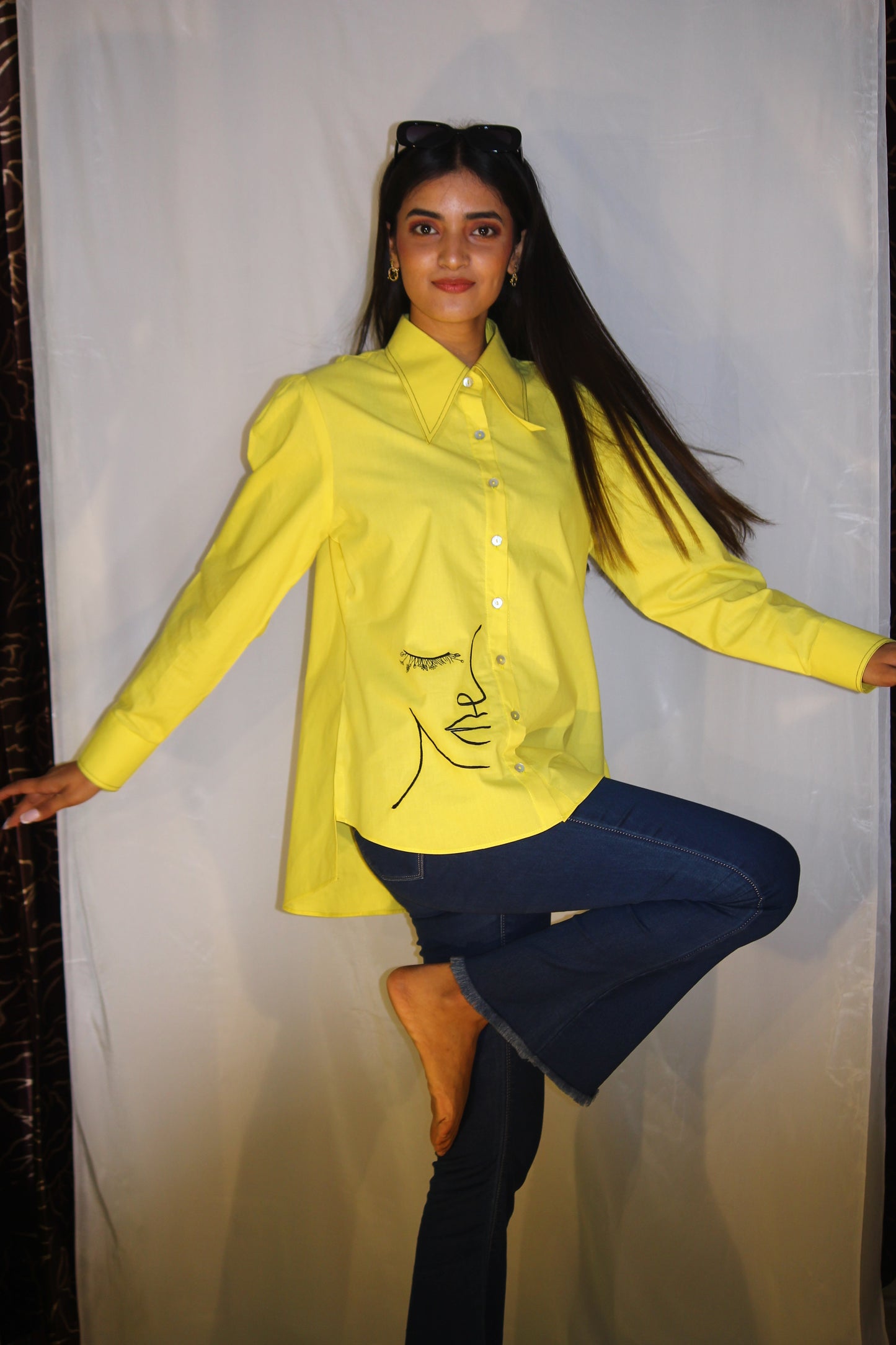 Eyelash Yellow Shirt