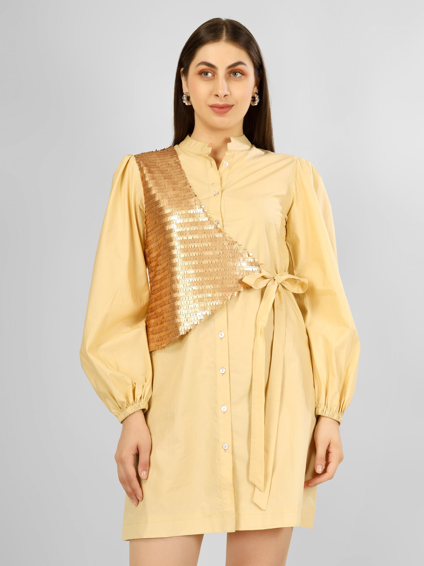 HALO DRESS BEIG