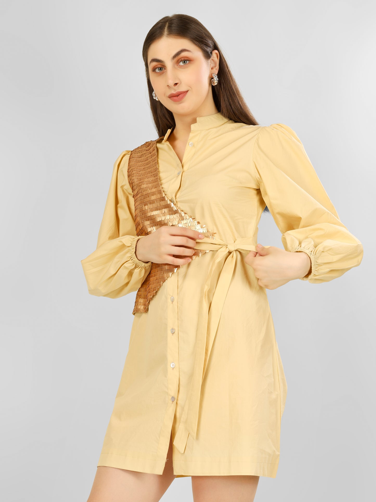 HALO DRESS BEIG