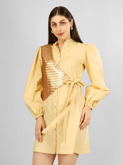 HALO DRESS BEIG