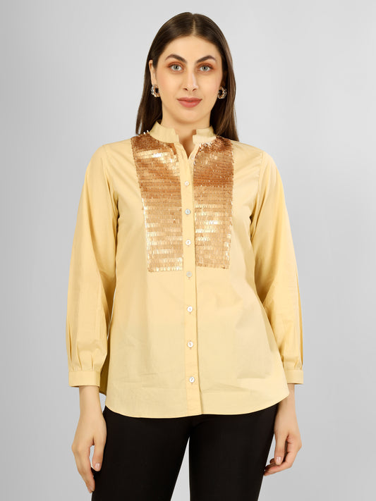 GLOWBAND SHIRT BEIGE