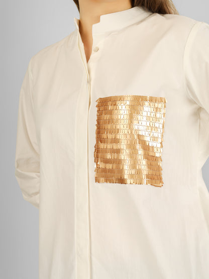 POCKET GLEAM SHIRT WHITE
