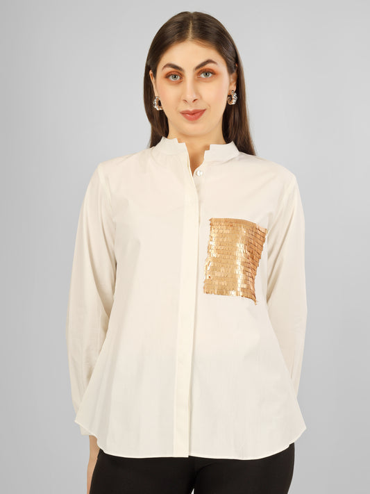 POCKET GLEAM SHIRT WHITE