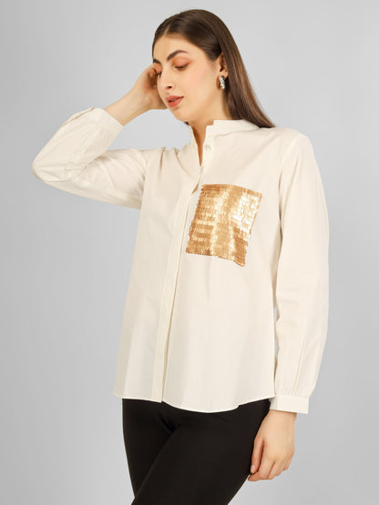 POCKET GLEAM SHIRT WHITE