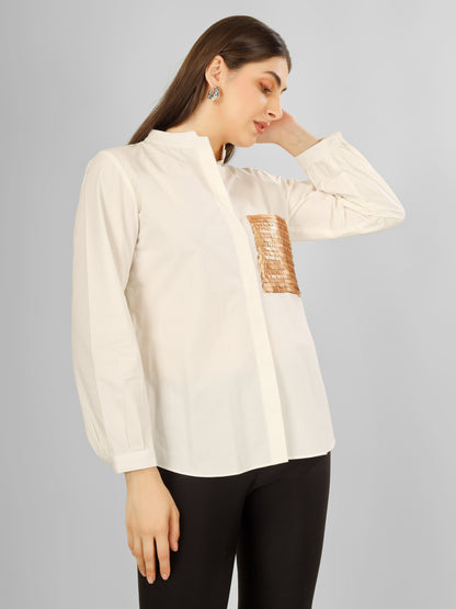 POCKET GLEAM SHIRT WHITE