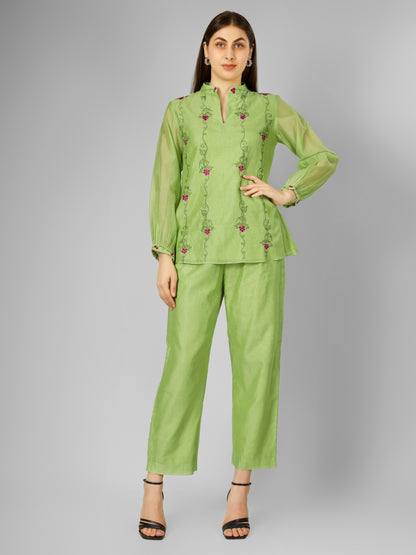 GREEN STRAWBERRY CO-ORD SET