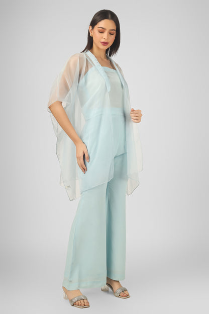 MAGNOLIA ICE BLUE KAFTAN SET