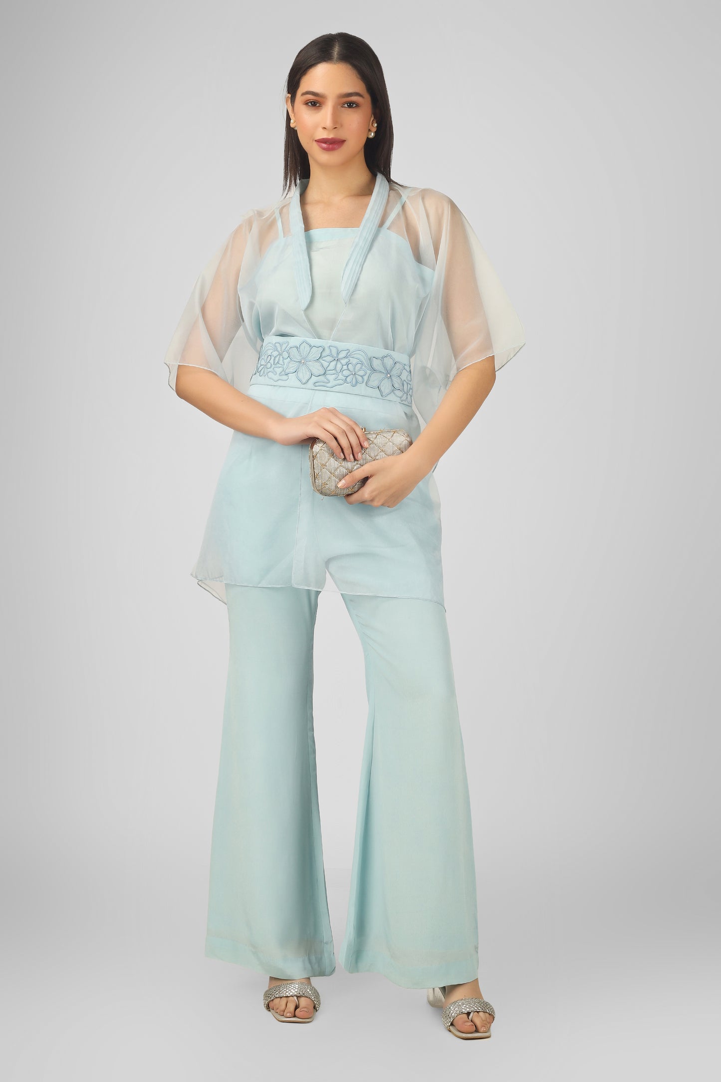 MAGNOLIA ICE BLUE KAFTAN SET
