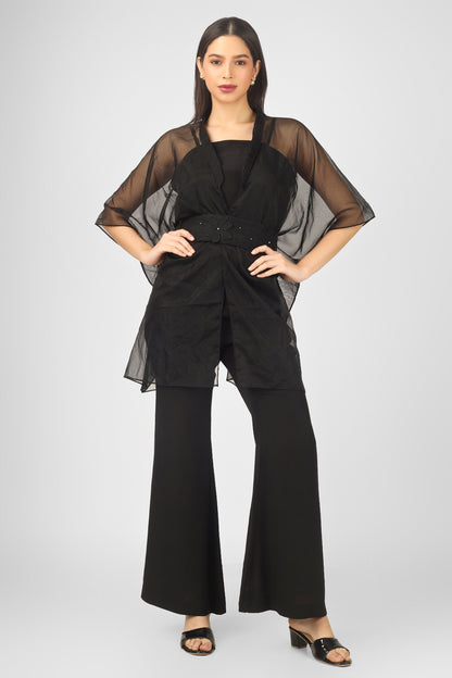 MAGNOLIA BLACK KAFTAN SET