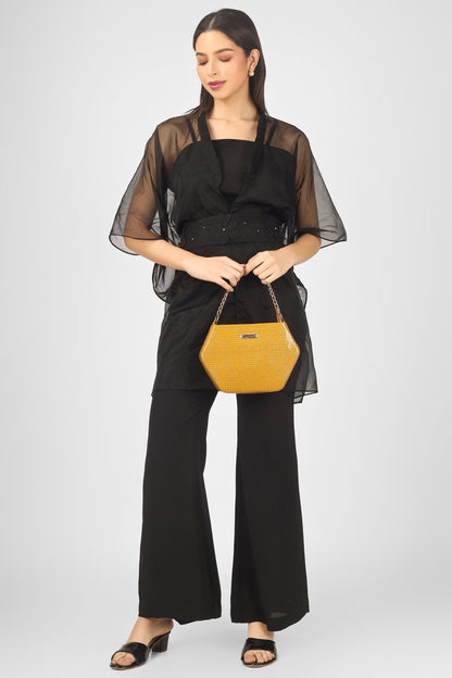 MAGNOLIA BLACK KAFTAN SET