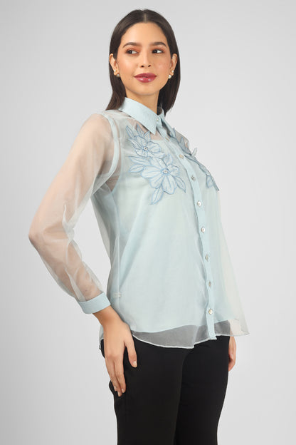 BUTTERCUP ICE BLUE SHIRT