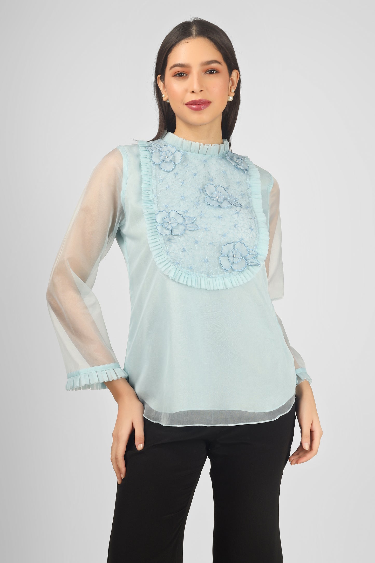CAMILLIA ICE BLUE TOP