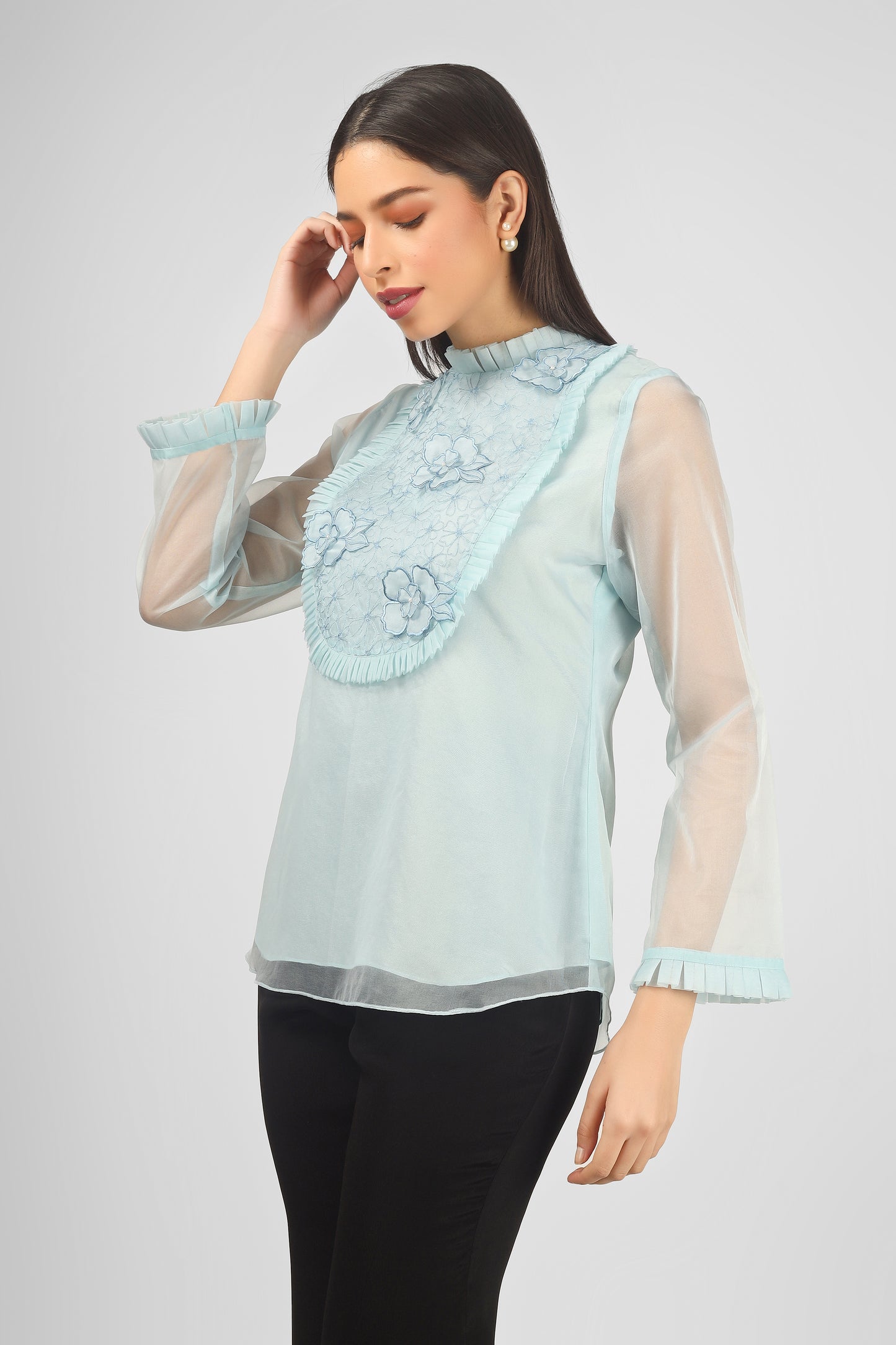 CAMILLIA ICE BLUE TOP
