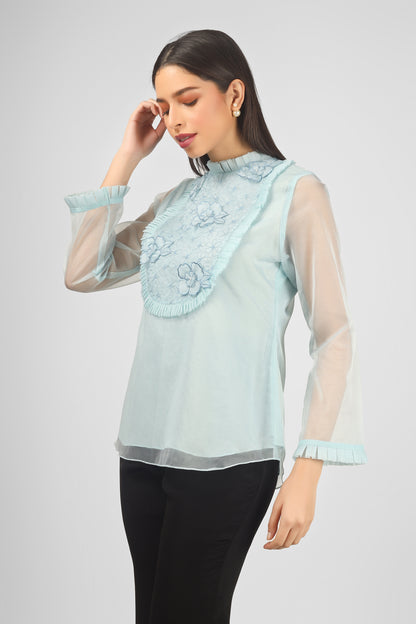 CAMILLIA ICE BLUE TOP