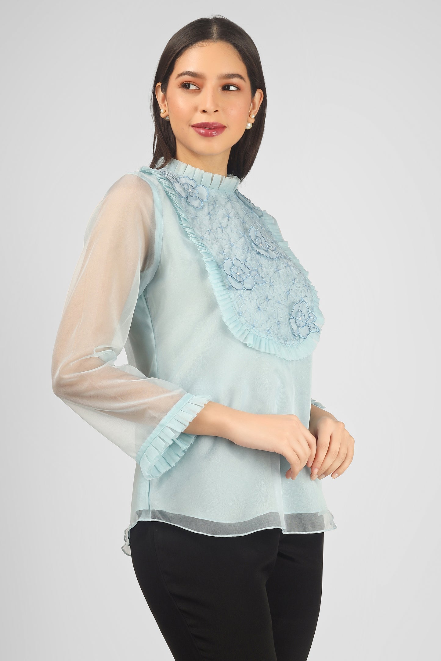 CAMILLIA ICE BLUE TOP