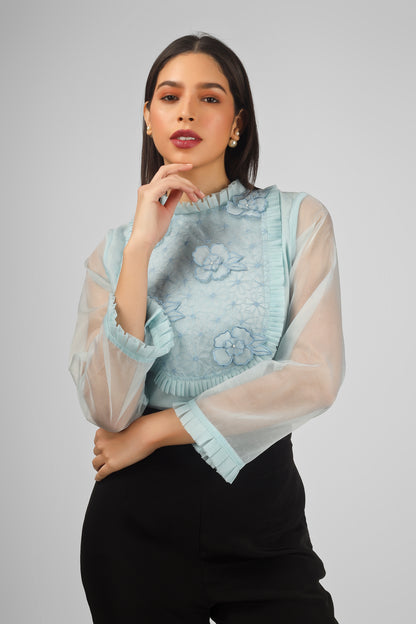 CAMILLIA ICE BLUE TOP