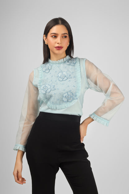 CAMILLIA ICE BLUE TOP