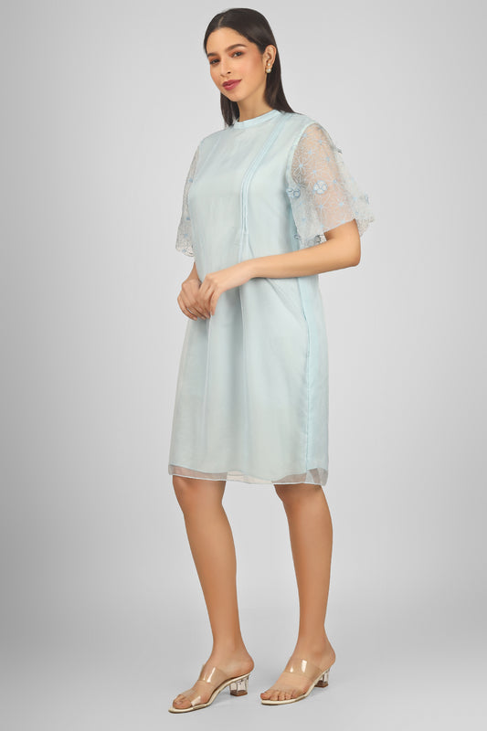 OAKLEY BLUE MIDDI DRESS
