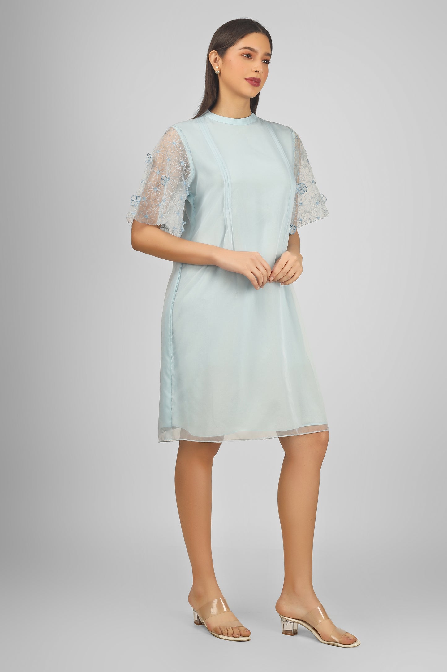 OAKLEY BLUE MIDDI DRESS