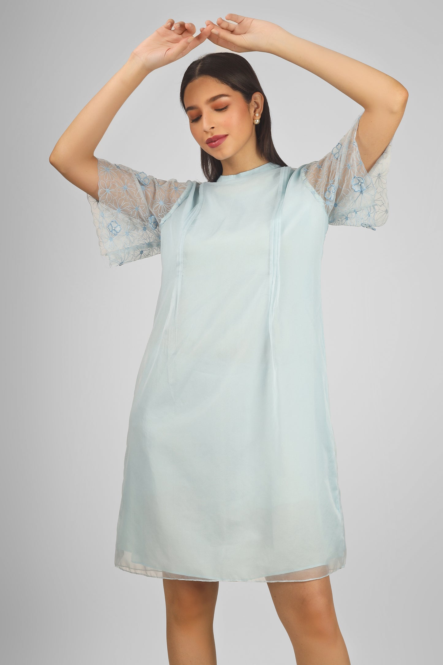 OAKLEY BLUE MIDDI DRESS