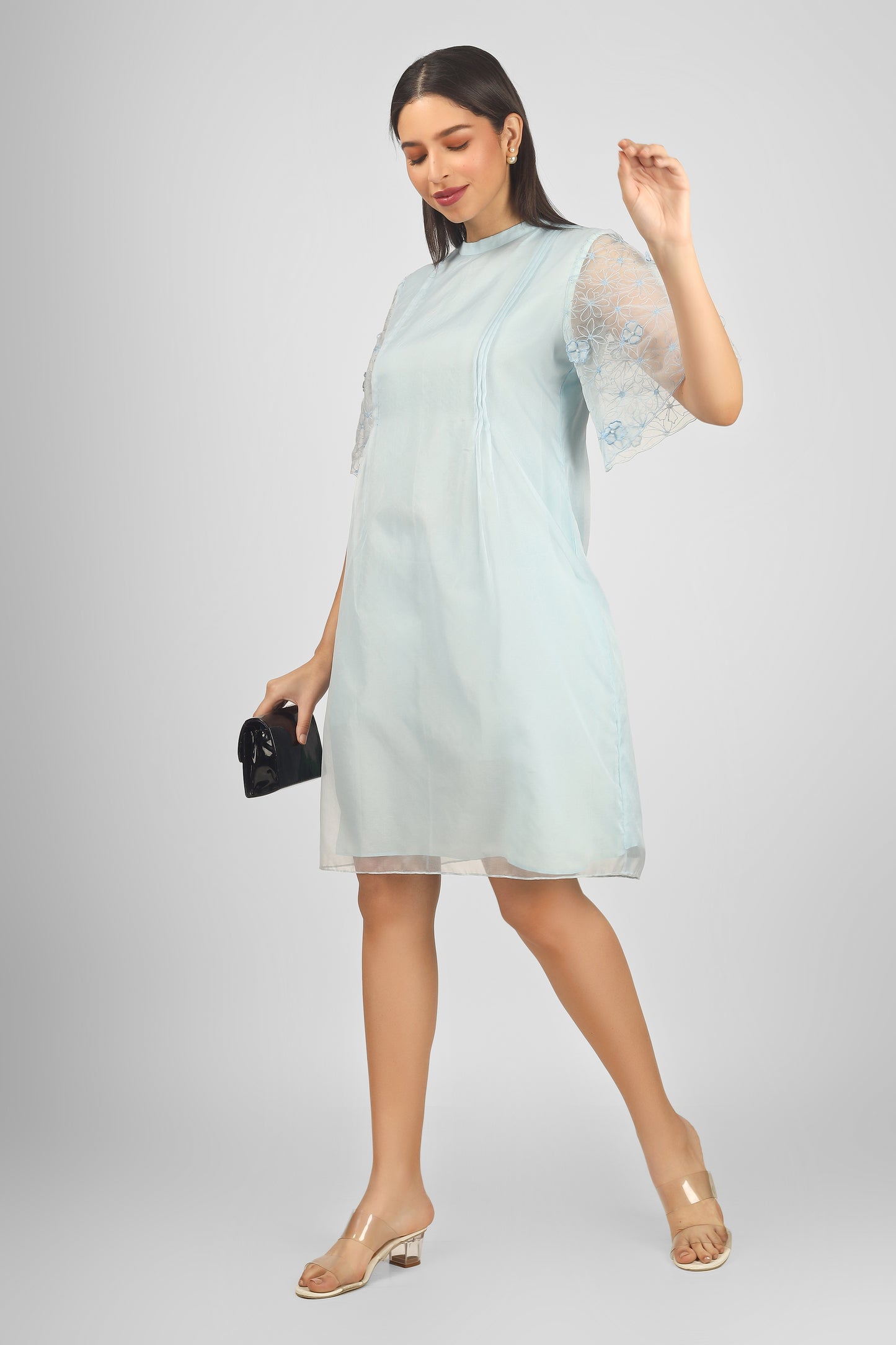OAKLEY BLUE MIDDI DRESS